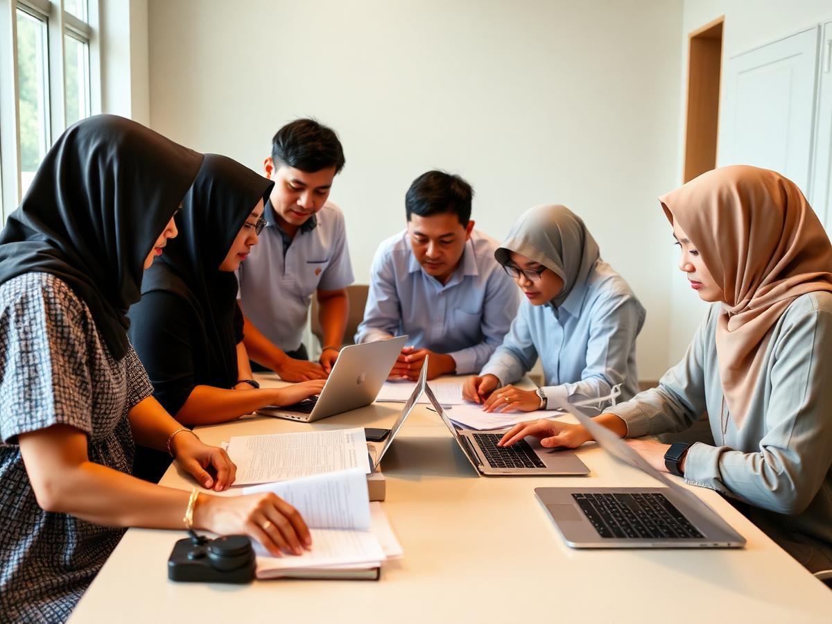 Research team collaborating